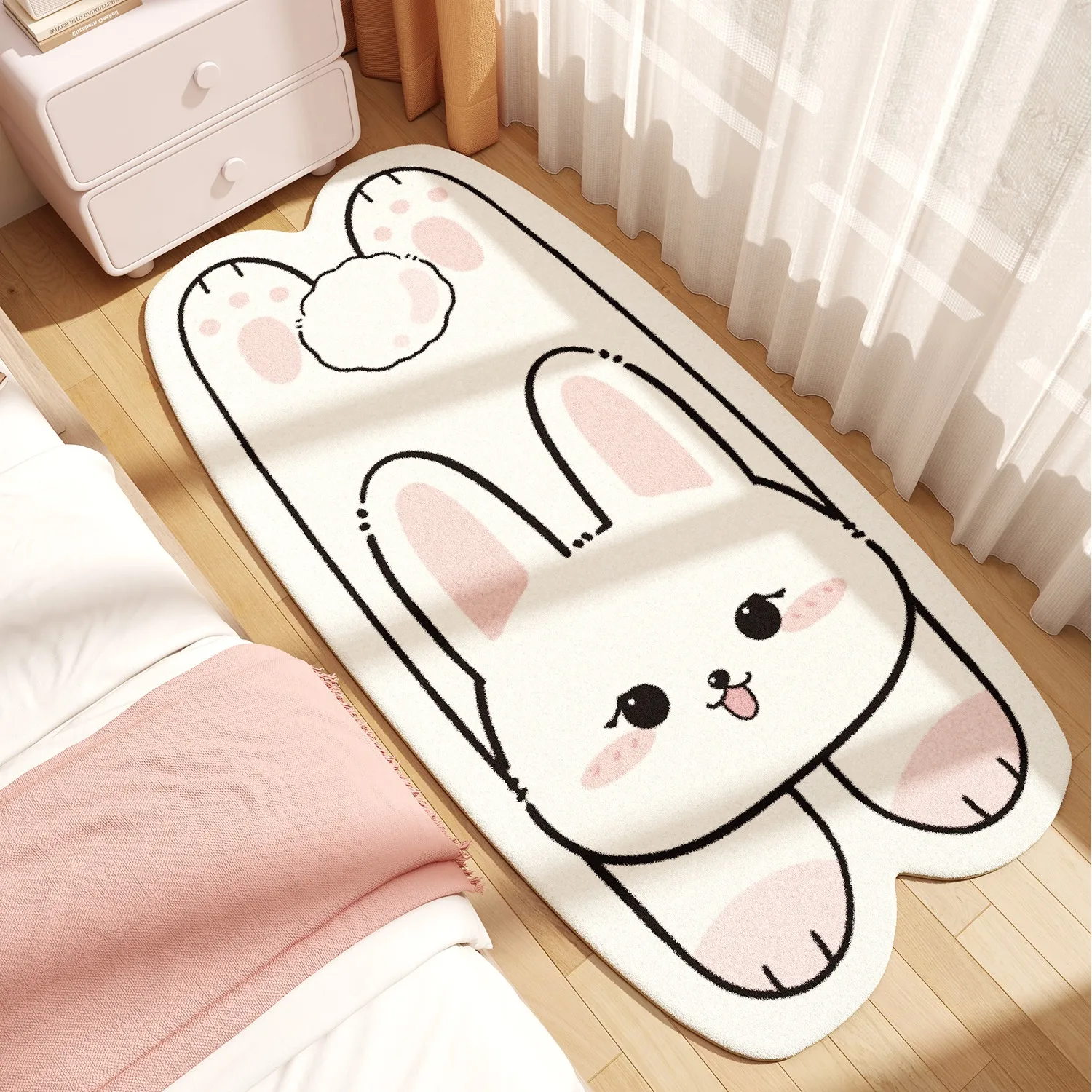 

Bedroom Bedside Carpet Non-slip Soft Comfortable Floor Mat Cute Lazy Animal Plush Long Home Decoration Mats 양탄자 Alfombra
