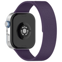 Silicone Band for Huawei Watch Fit 4 Pro / Fit 4 / Fit 3 Litchi Texture Magnetic Strap - Plum Color