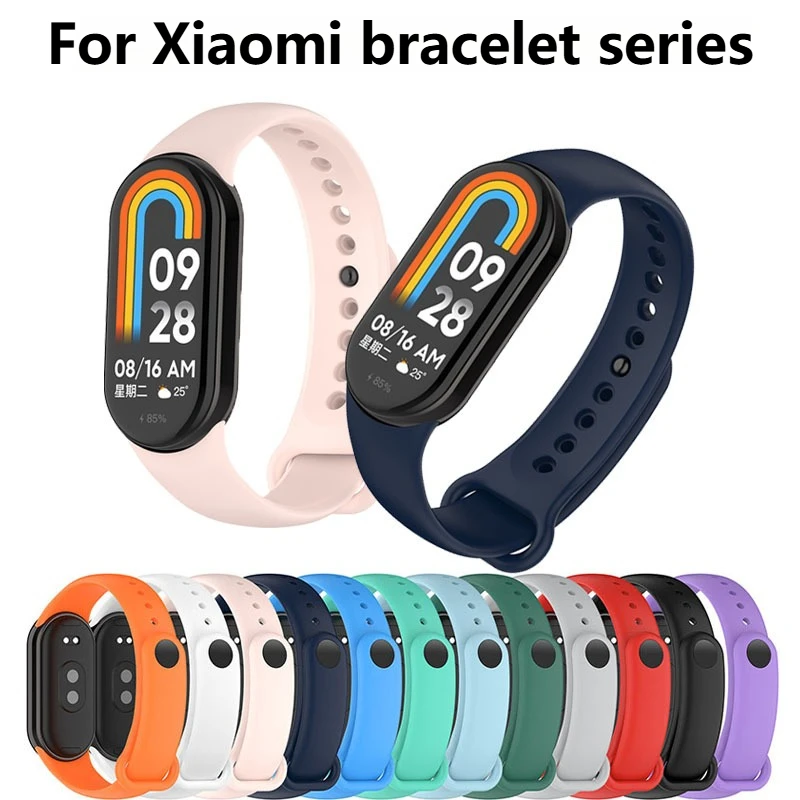 

Metal Buckle Silicone Strap For Xiaomi Mi Band 10/8/9 NFC, Smart Watchband Replacement, Breathable Sport Wristband Future-Ready