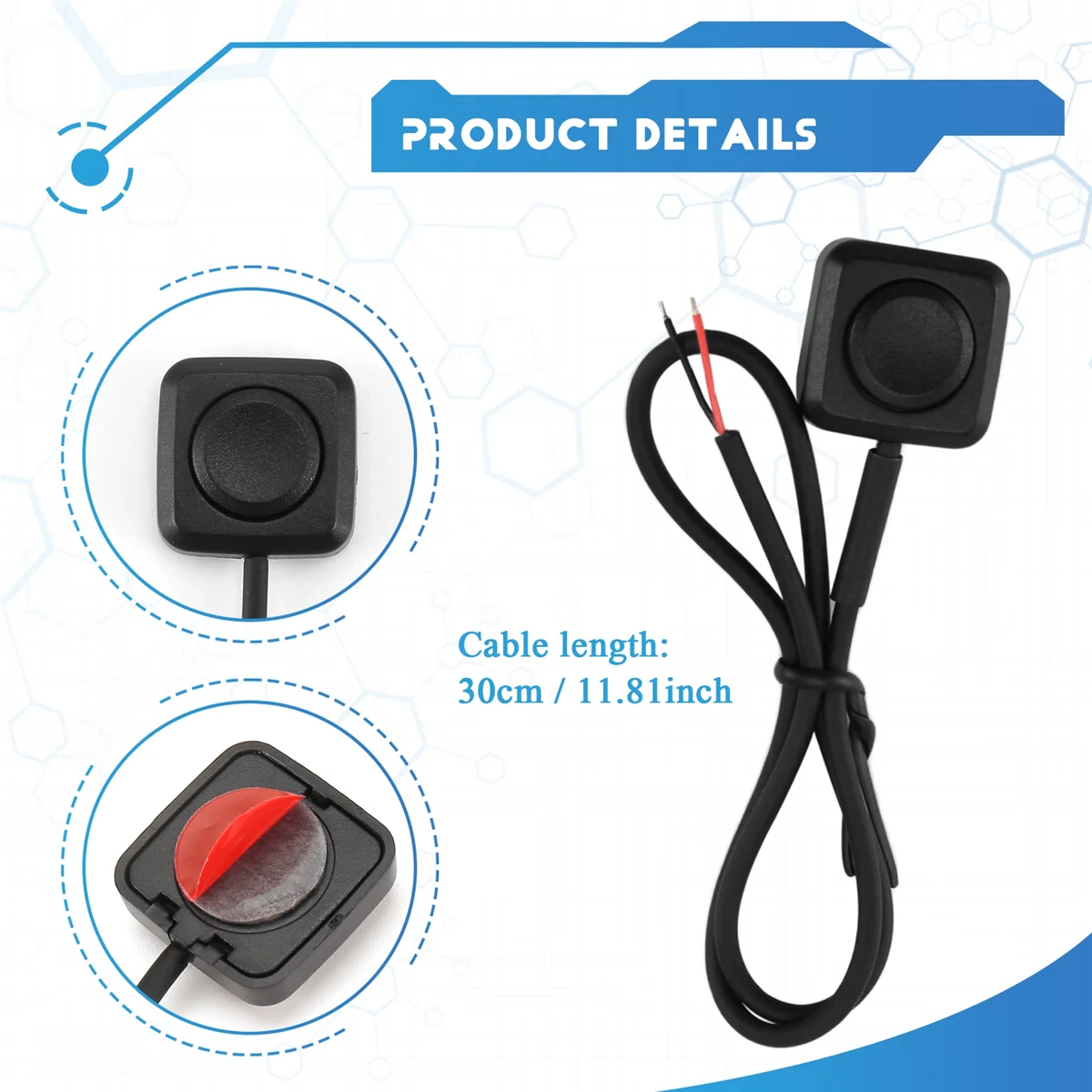 BVBV 5 قطعة مفتاح مؤقت زر الضغط على إيقاف التبديل 12 فولت 24 فولت سطح جبل مفتاح بـزر صغير