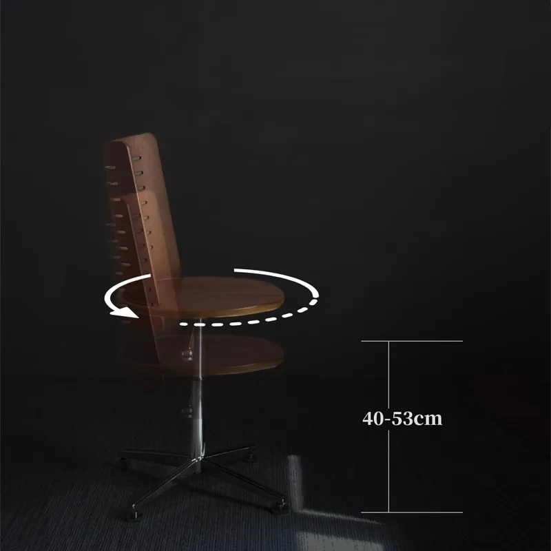 Nordic Retro Style Office Chair Solid Wood with Adjustable Height Computer Chairs with Rotatable Backrest Home Dining Chair 회