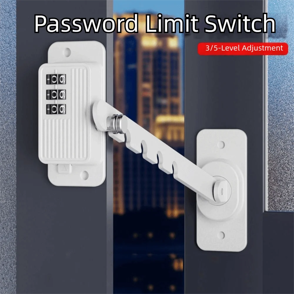 

Self-adhesive Window Safety Lock Strong Fixation Punch-free Digital Password Lock Multi-functional Anti-pinch