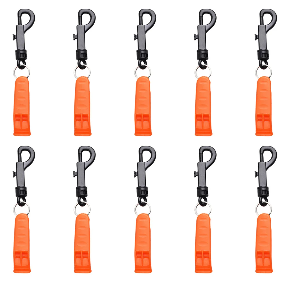 10 قطعة صفارة إنقاذ المحمولة في الهواء الطلق إشارة الطوارئ التخييم التنزه التجديف السباحة حرس أداة صفارة إنقاذ #3