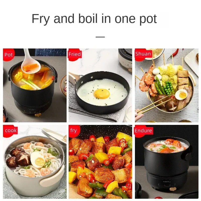 Upgrade Folding Pot Portable Business Trip With Small Multi-functional Cooking And Frying Split Type Electric Hot Pot