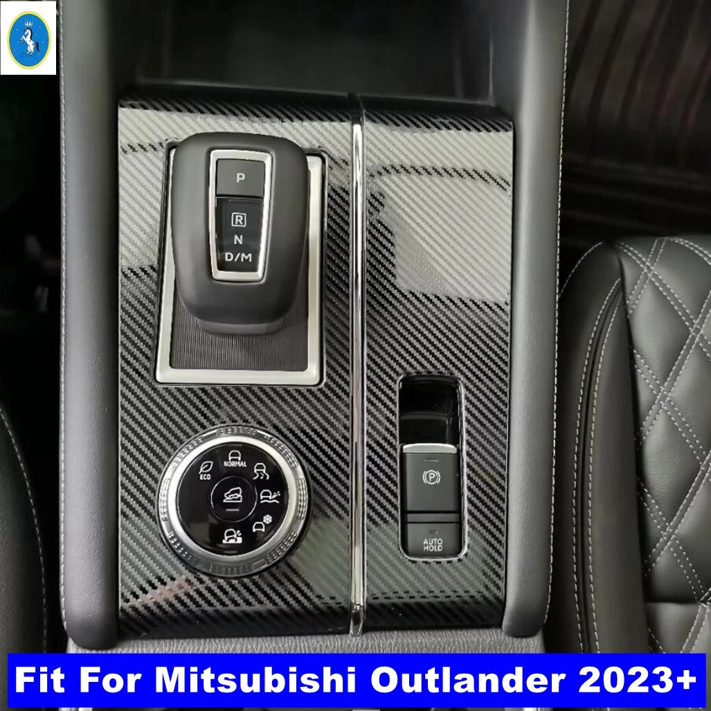 

For Mitsubishi Outlander 2023 2024 2025 Auto Front Center Console Gear Shift Box Decor Panel Cover Trim Interior Kit Accessories