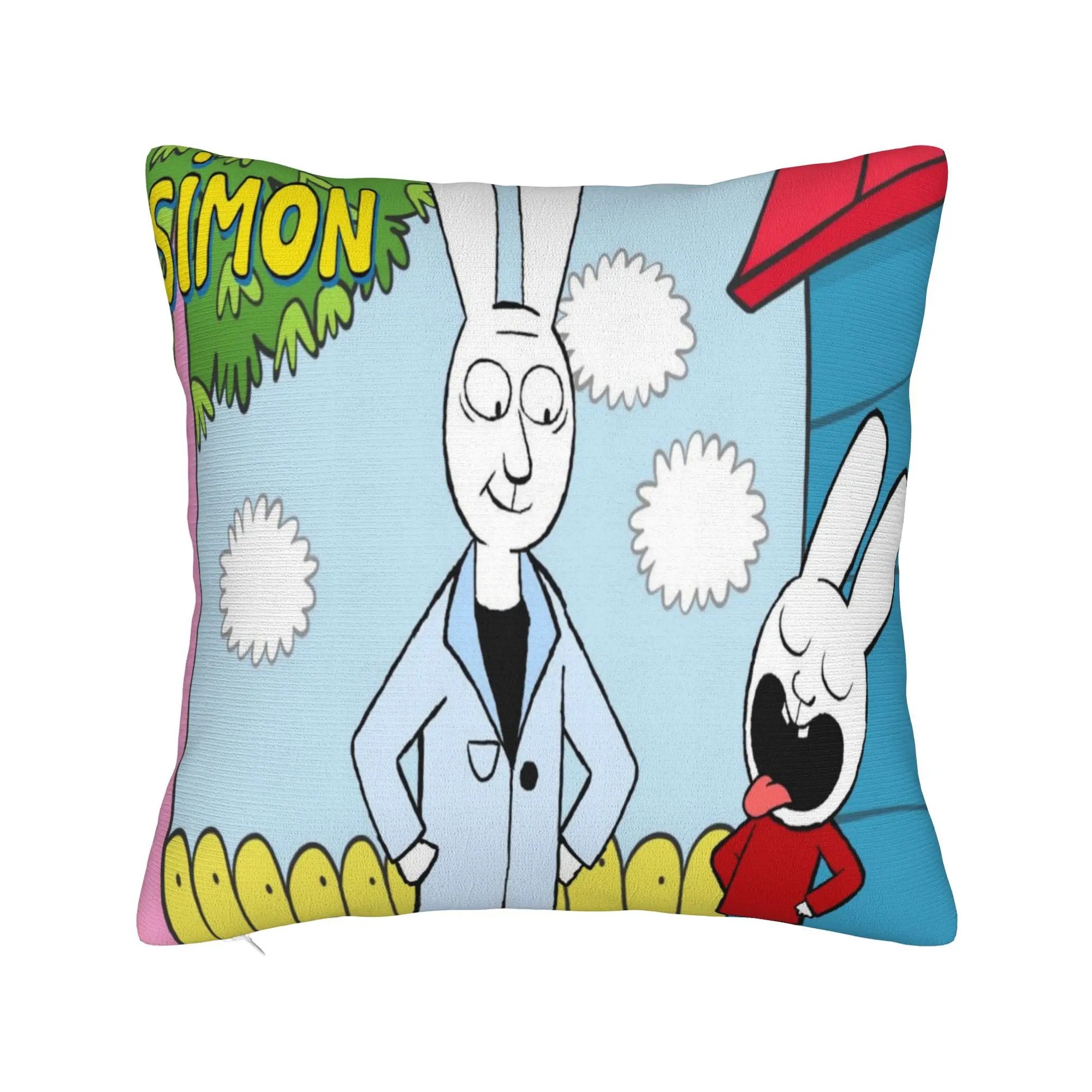 Simon Super Rabbit Pillowcase Accessories Soft Cushion Cover  Throw Pillow Cover Chair Decorations Zipper Multi Size