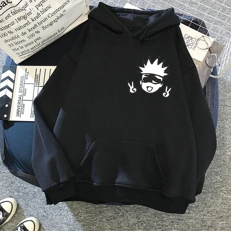 Sudadera con capucha de Jujutsu Kaisen para hombre y mujer, ropa de calle con estampado de Anime de Jujutsu Kaisen, Moletons de grandes dimensiones, dos desenhos, animadoskii, Gojo Satoru