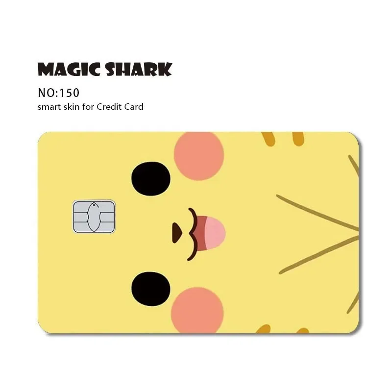 Cute Hello Kitty Mickey Spongebob Pikachu Super Mario Cartoon PVC Film Skin Sticker per carta di debito carta di credito