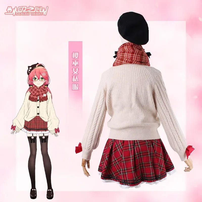 VTuber Hololive Sakura Miko Daily clothing Uniform Dress Cosplay Costume Halloween Party Outfit For Women Girls NEW