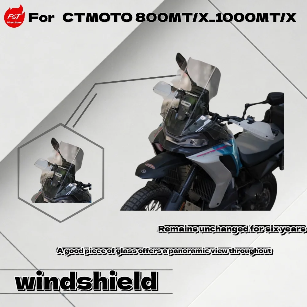 

For CTMOTO 800MT-X 1000MT-X Upgrade Straight Windshield Rally Head Accessory