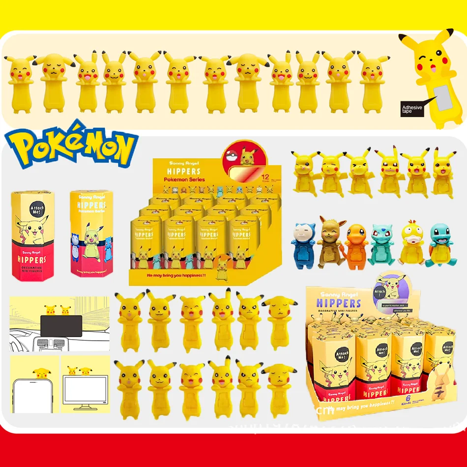 12 Uds. Caja ciega de Sonny Angel Mini figura Pokemon serie limitada figuras de Anime muñecas lindas para niños regalo de cumpleaños de Navidad