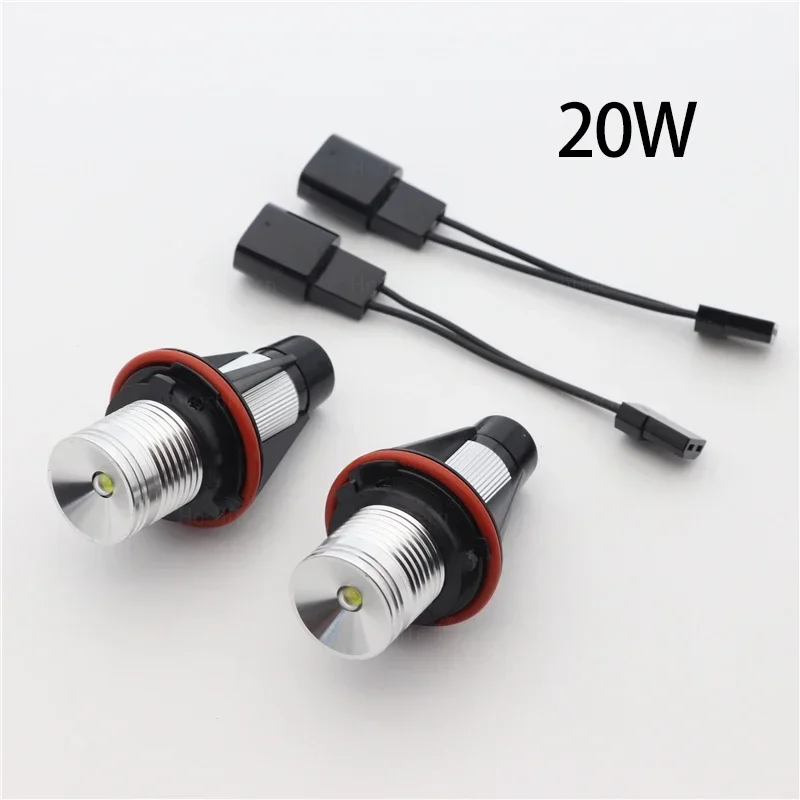 2x Error Free 20w LED Angel Eyes Marker Lights Bulbs white For BMW E39 E53 E60 E61 E63 E64 E65 E66 E87 525i 530i 545i