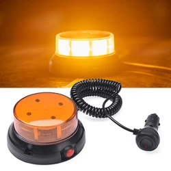 MICTUNING Signal Light 3.5 Inches 10 Modes Yellow Amber Caution Beacon Warning Emergency Light 10-30V Strobe Light