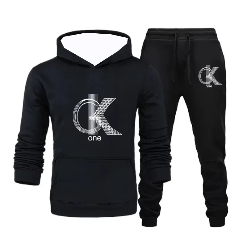 

2025 New Men's Autumn and Winter Set Hoodie + Trousers Casual Sportswear Fashion Men's Clothing Tracksuit two-piece Set