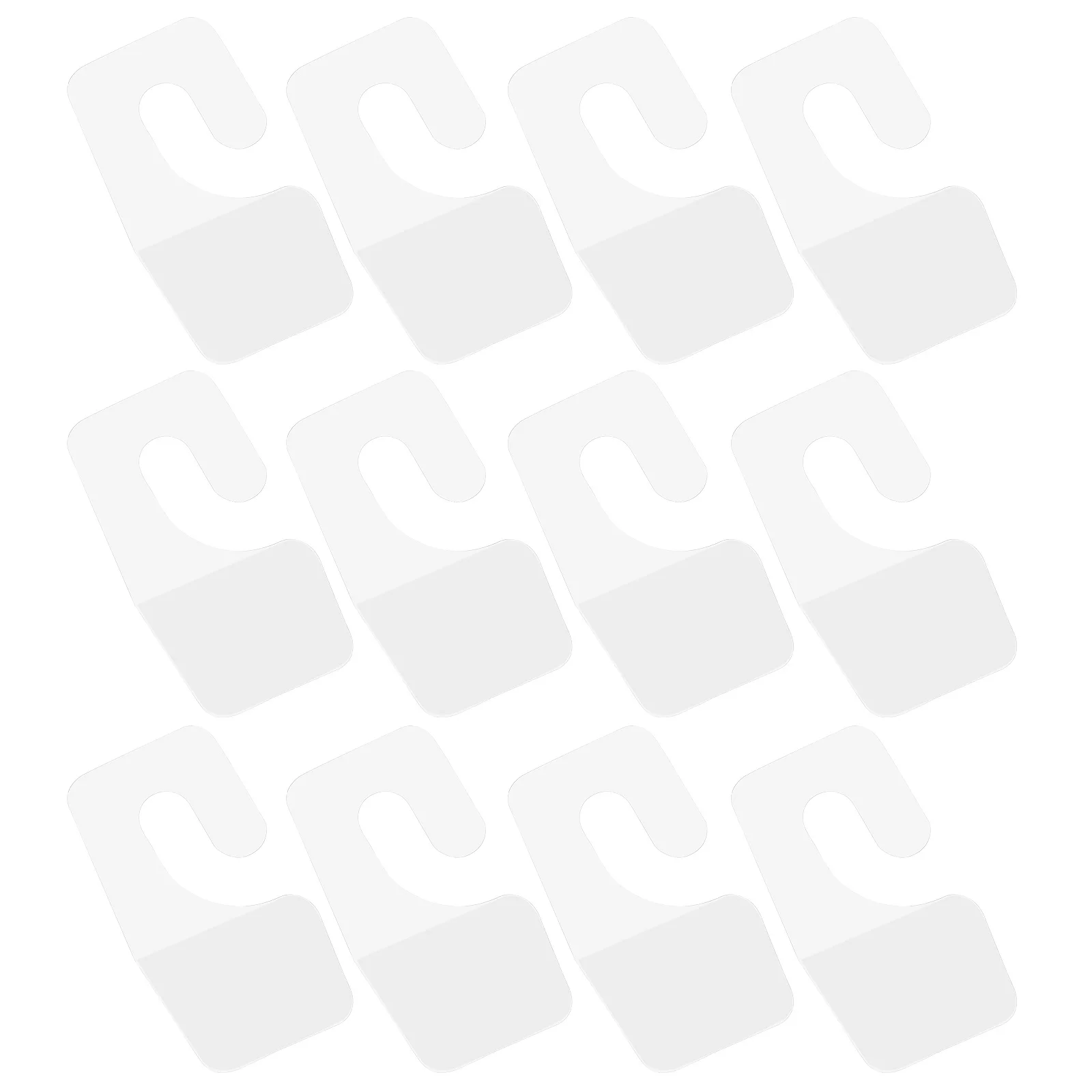 

100Pcs Clear PVC Hanging Tabs Sticky Hooks Self Adhesive Retail Display Tags for Store Organization Sticky Tabs