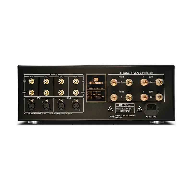 Clone Accuphase E405 HIFI Wysokowydajna, złota rura domowa z pilotem, w pełni zbalansowany zintegrowany wzmacniacz mocy