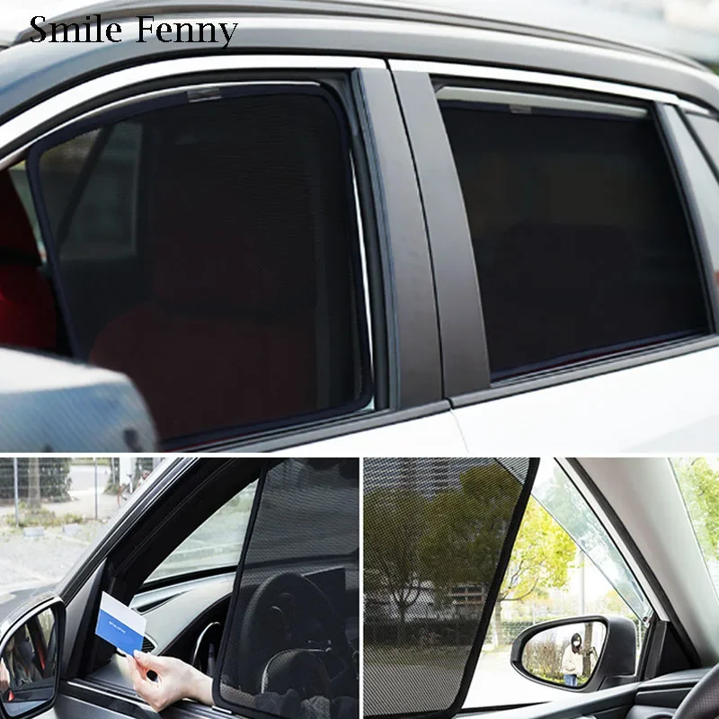 For Geely Geometry C 2020 2024 2022 Car Door Sunshade Mesh Sunshield Side Window Sun Visor Sunscreen Heat Insulation Curtains