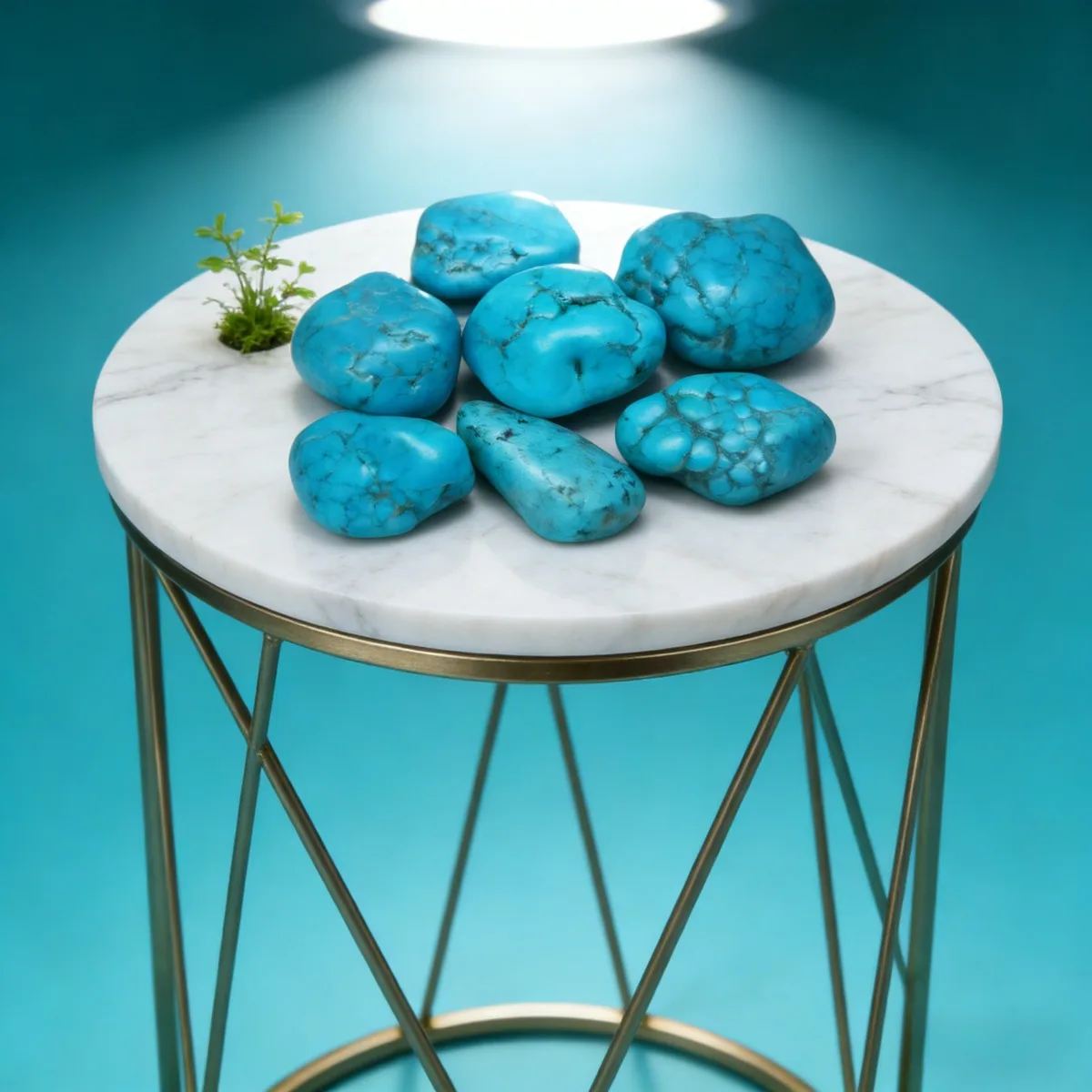 Natural Blue Turquoise Crystal Bulk Stone, Rough Tumbled Loose Stone Healing Mineral Specimen Home