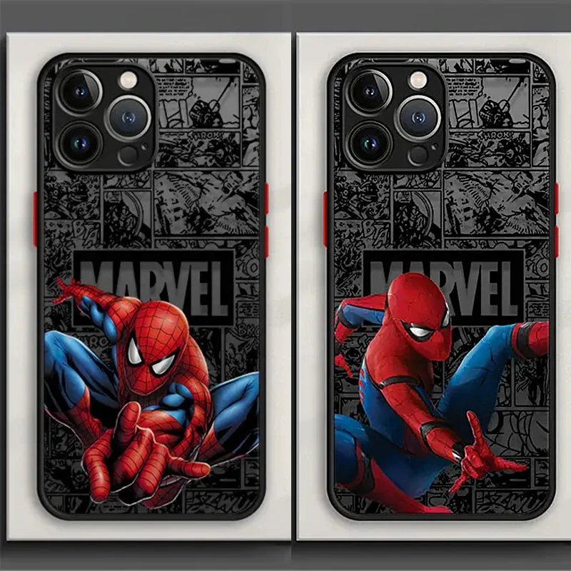 Marvel Spider Man Hard Matte Case for Huawei P60 Art P50 P40 P30 P20 Pro Mate 60 Plus 50 40 30 20 Shockproof Protect Back Cover