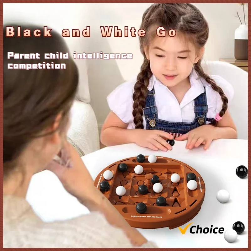 New Track Logic Chess Pair Battle Black and White Go Children\'s Thinking Training Brainstorming Board Game Party Toy Gifts