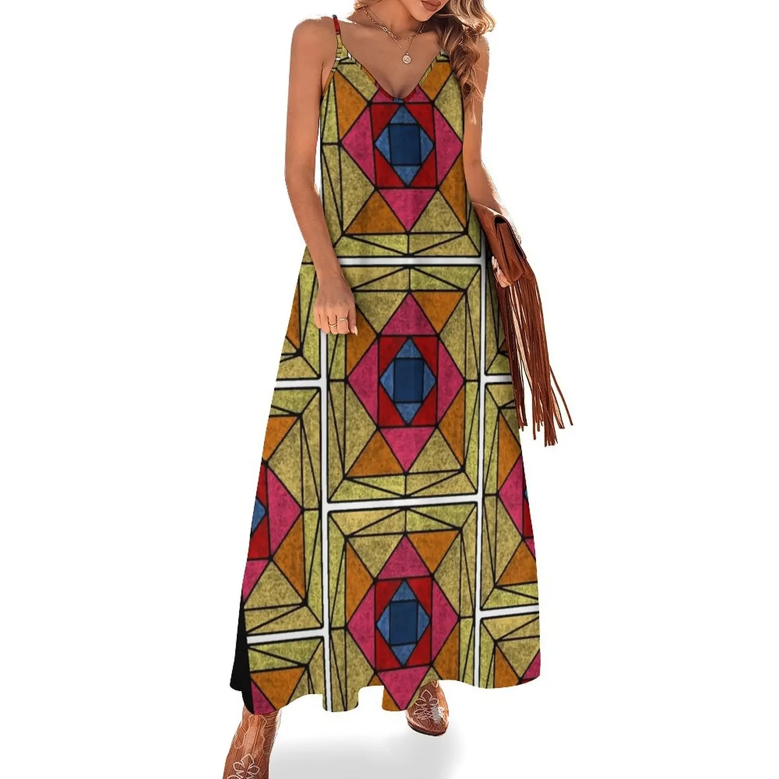 

Suspiria Stained Glass Ceiling Sleeveless Dress dress for women women's evening dresses 2025