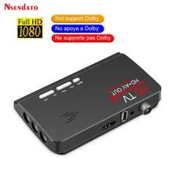 Digital Terrestrial HD DVB T T2 Protocol TV Box HD AV CVBS external TV Tuner Receiver With Remote Control for lcd monitor