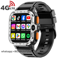 TLCRETE PGD Smart Watch 4G+64G Android 8.1 Phone Smartwatch S8 Ultra S9 Sim Card Mobile Gps Wifi Dual Video Camera Men Fashion H