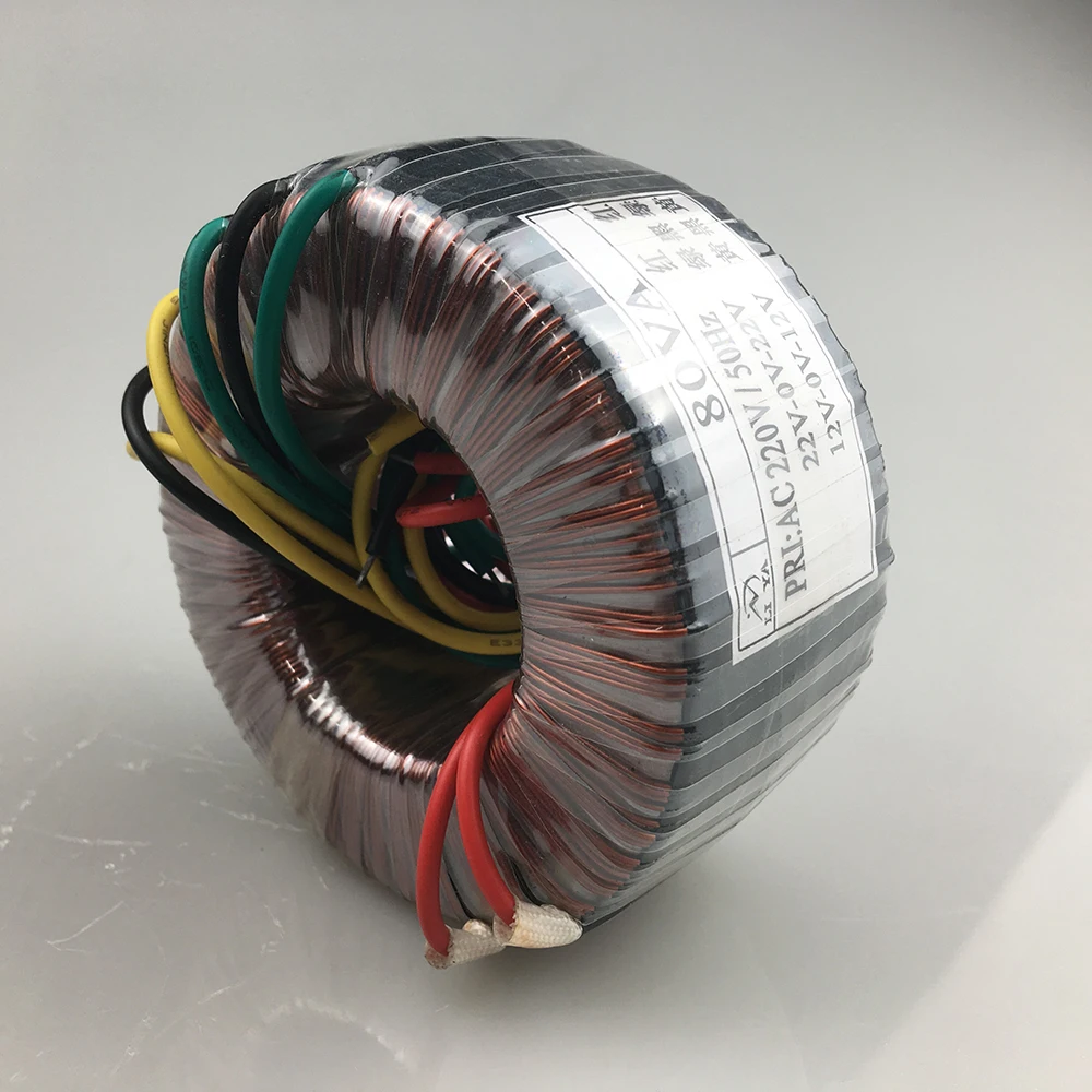 80W toroidal transformer 220V to 12V16V18V22V24V28V36 amplifier transformer audio power supply can be customized voltage