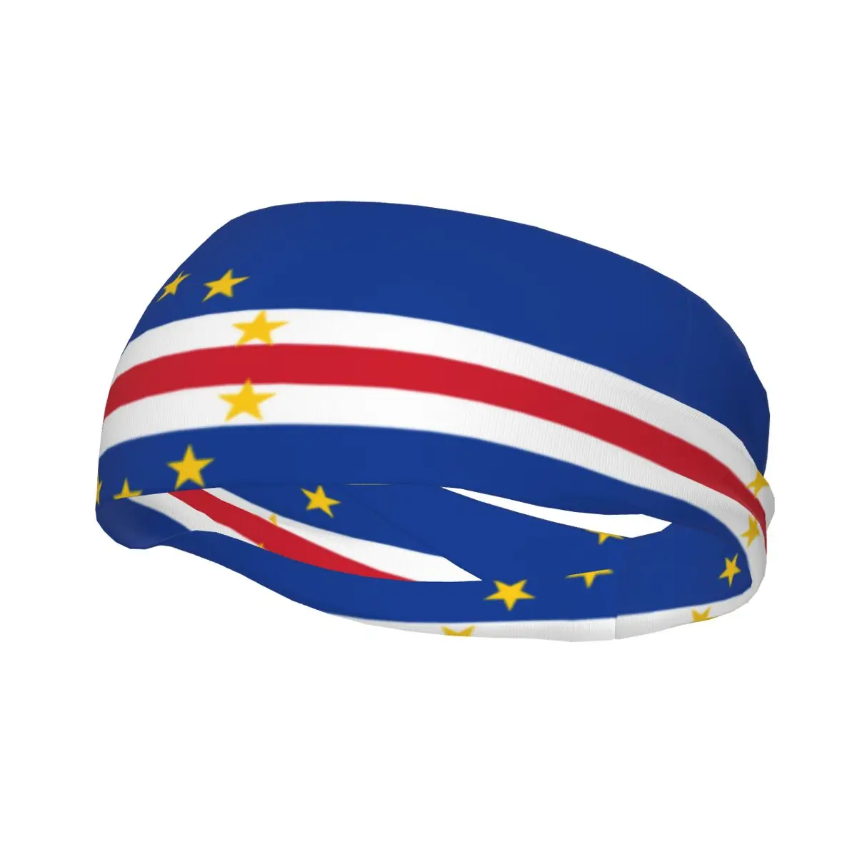 Sports Headband Cape Verde Flag Running Fitness Sweatband Absorbent Cycling Jog Hair Bandage