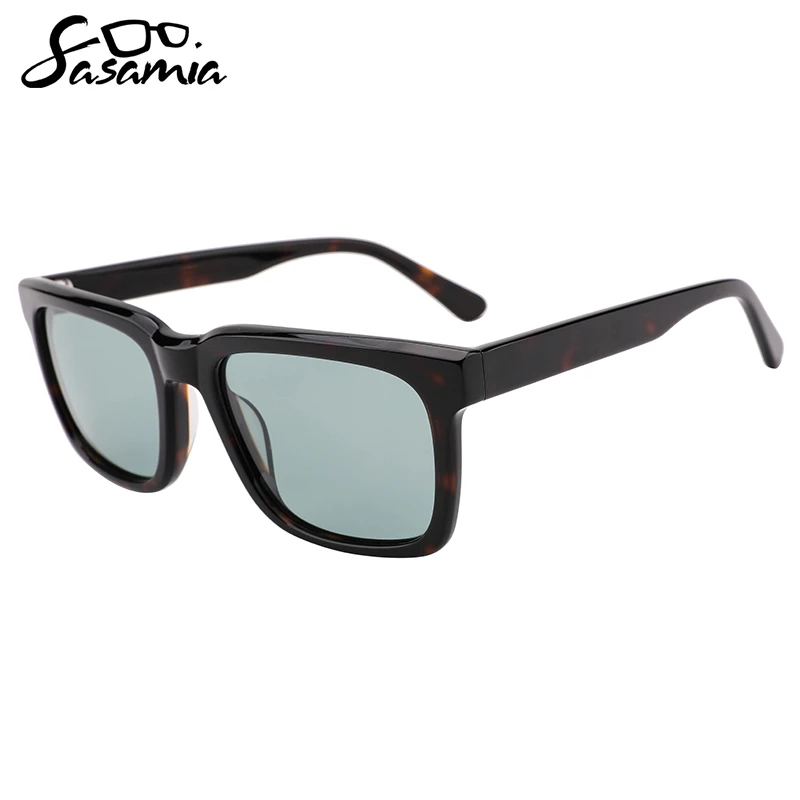 SASAMIA Polarized Sunglasses Unisex Rectangle Fashion Famous Brand Sunglasses Wide Temple Prescription Eyeglasses WD5069