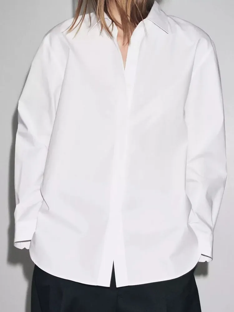 

New 2025 Women's Faionable Sweet Casual Loose Long Sve Silk irt Autumn Collection Comfortable Breathable Ele