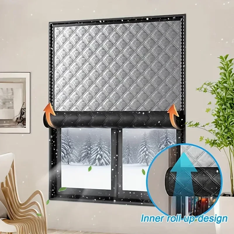 yesWindow Thermal Insulation Curtain,Transparent Thick Plastic Windproof Cold‑Proof Window Cover,Sound Insulation Sun Shade,Magi