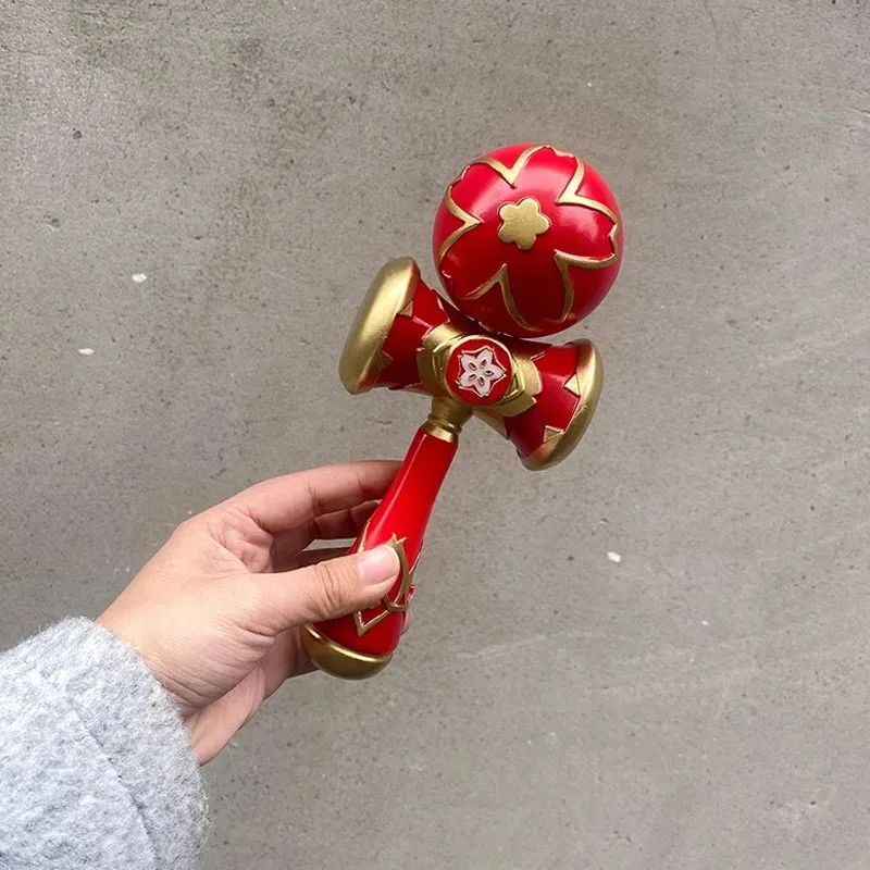 Anime Sparkle Kendama Honkai: Star Rail Hanabi Prop Cosplay Halloween Christmas Party Wig Props for Comic Show v;6,a'3.k;8,