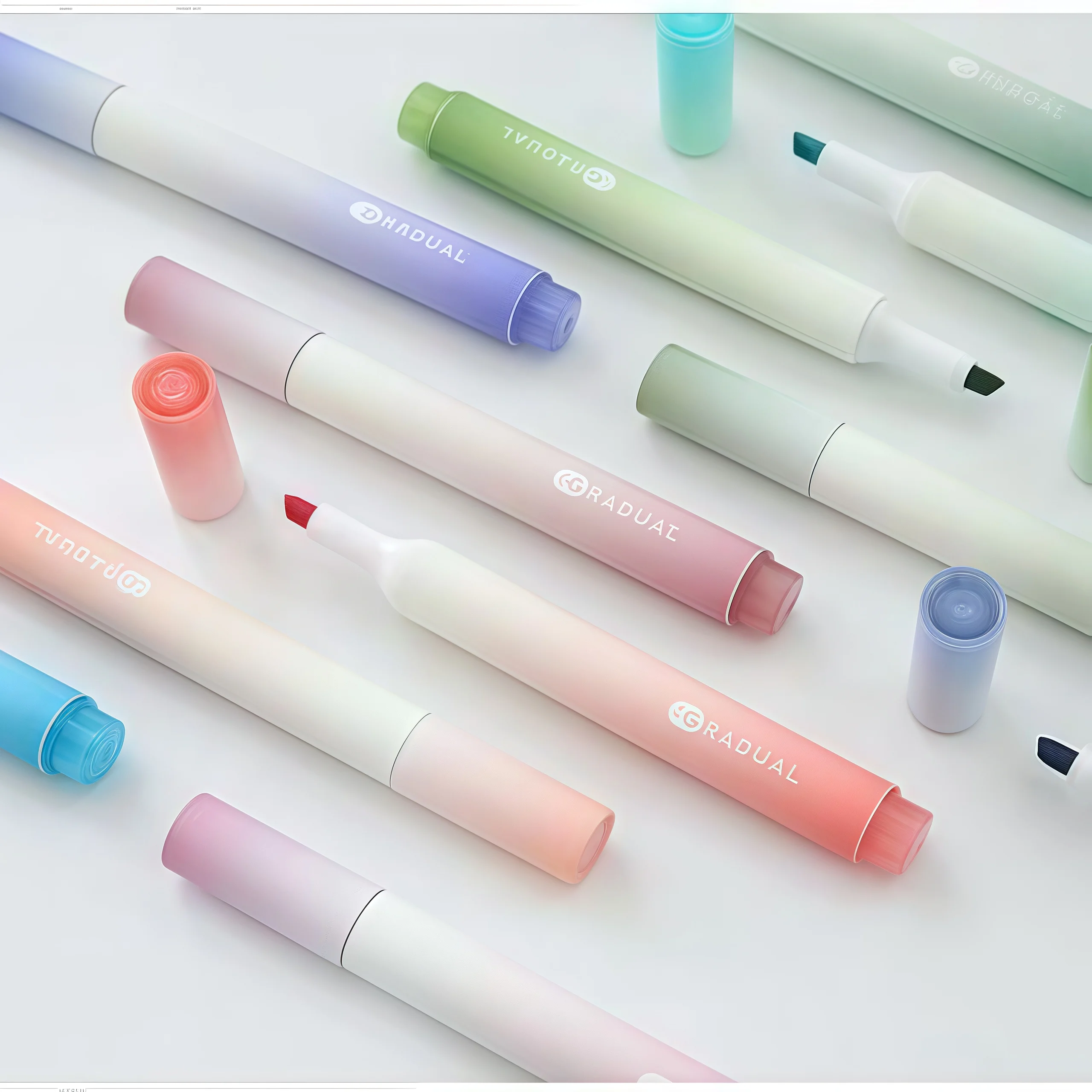 

4/12 Colors Colorful Highlighters Art Markers Oblique Drawing Fluorescent Pen Markers Flat Shape School Office Supplies