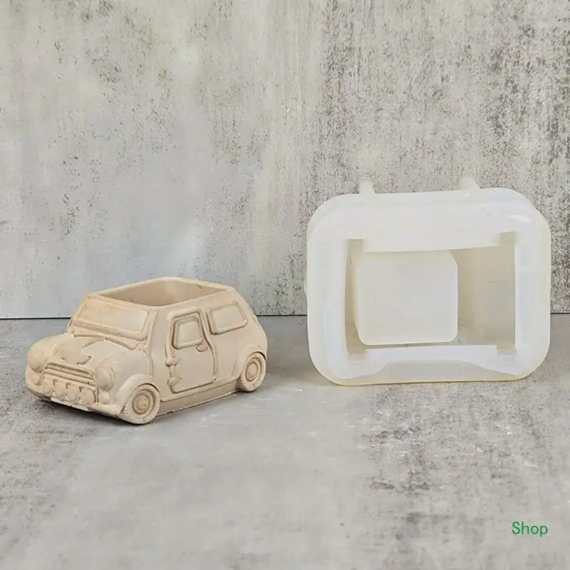 Dropship Car Bus Silicone Mold for Plant Flower Pots Pen Holder Cement Molds Desktop Decor