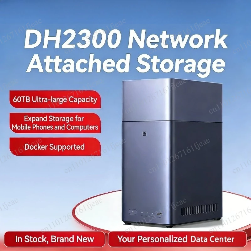 DH2300 2-Bay Desktop NAS, Support Network Attached Storage Capacity 60TB (Diskless),Remote Access, AI Photo Album,
