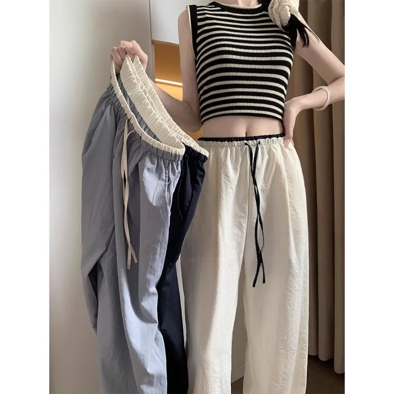 

Мужские широкие брюки Extra Large 300 Pou Sakamoto: свободные, текстурированные, цветные, из ледяного шелка, прямые, повседневные, для осени