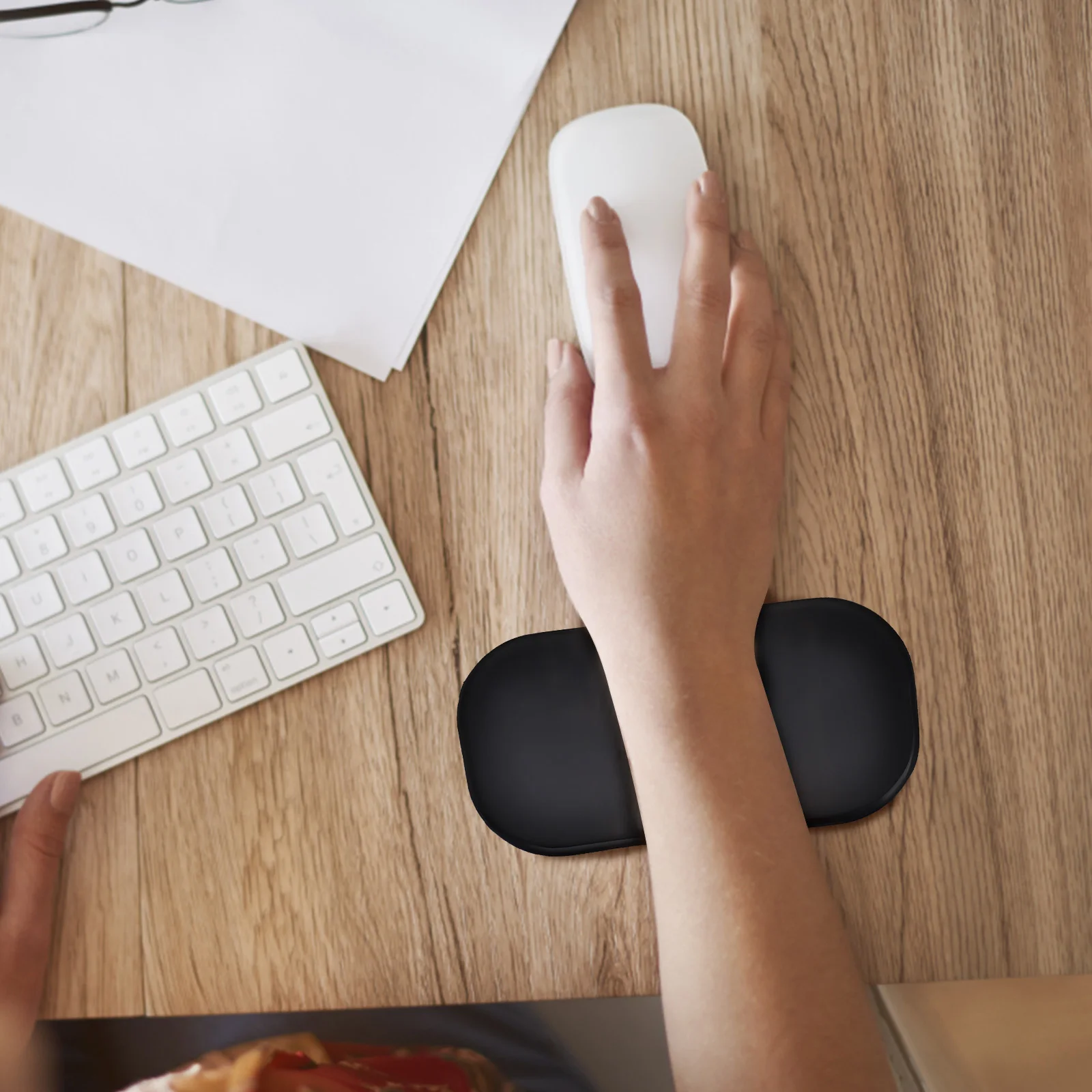 2Pcs Mouse Wrist Rest Silicone Ergonomic Support Cushions Non Slip Wrist Pads for Computer Office Gaming