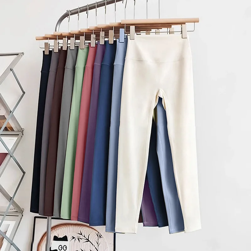 Pantaloni da yoga Pilates fitness corsa vestibilità attillata vita alta sollevamento fianchi compressione addominale elastico abbigliamento esterno fondo pantaloni squalo