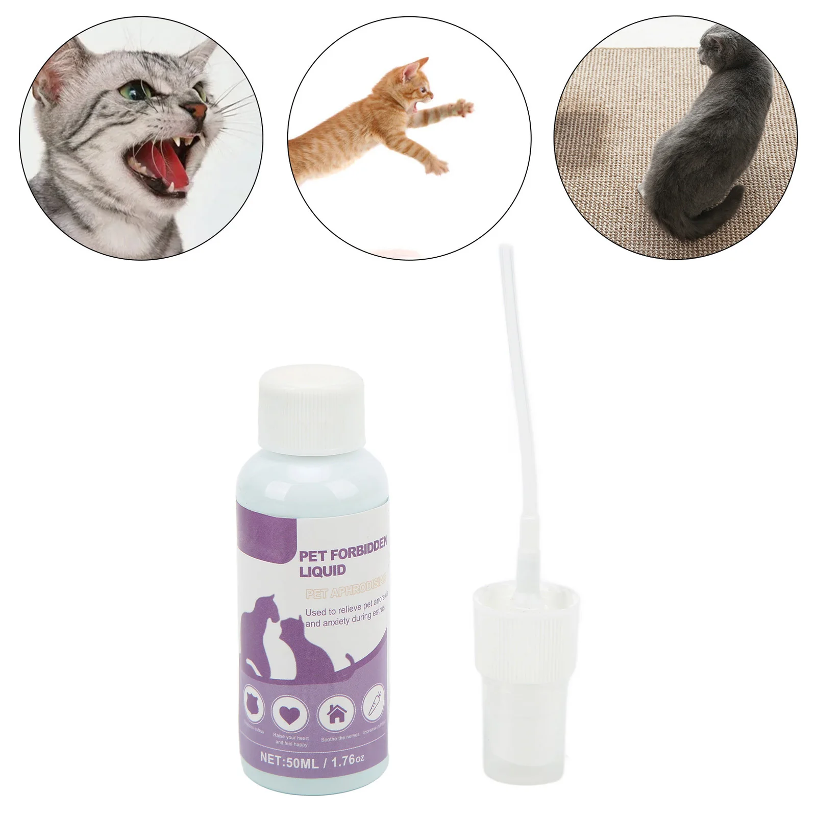 Pet Calming Spray Pet Supplies Pets Pheromone Calming Spray Improve Estrus Agitation Pet Anxiety Relief Spray for Cats Dogs 50ml