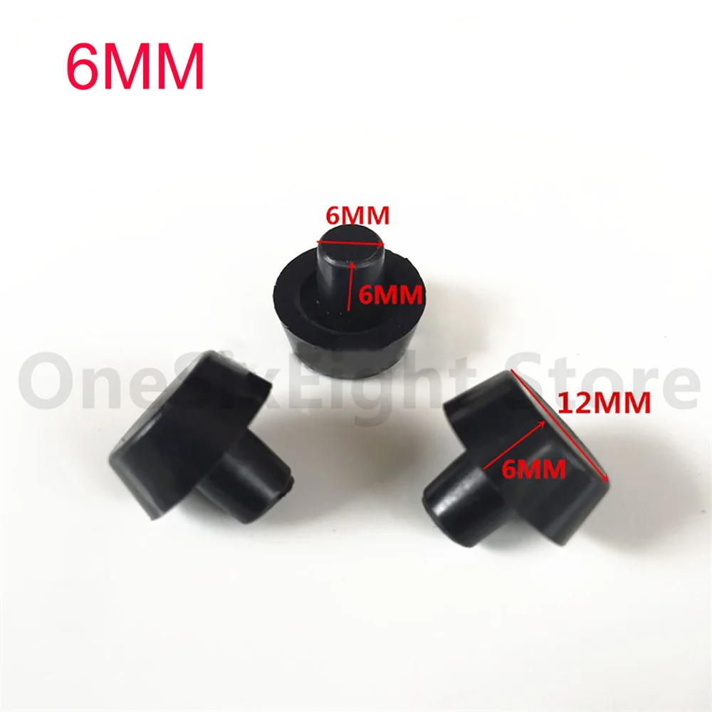 Round Solid Plastic Seal Plugs Non-Slip Feet Pads Blanking End Caps Seal T Type Stopper Black/White/Transparent