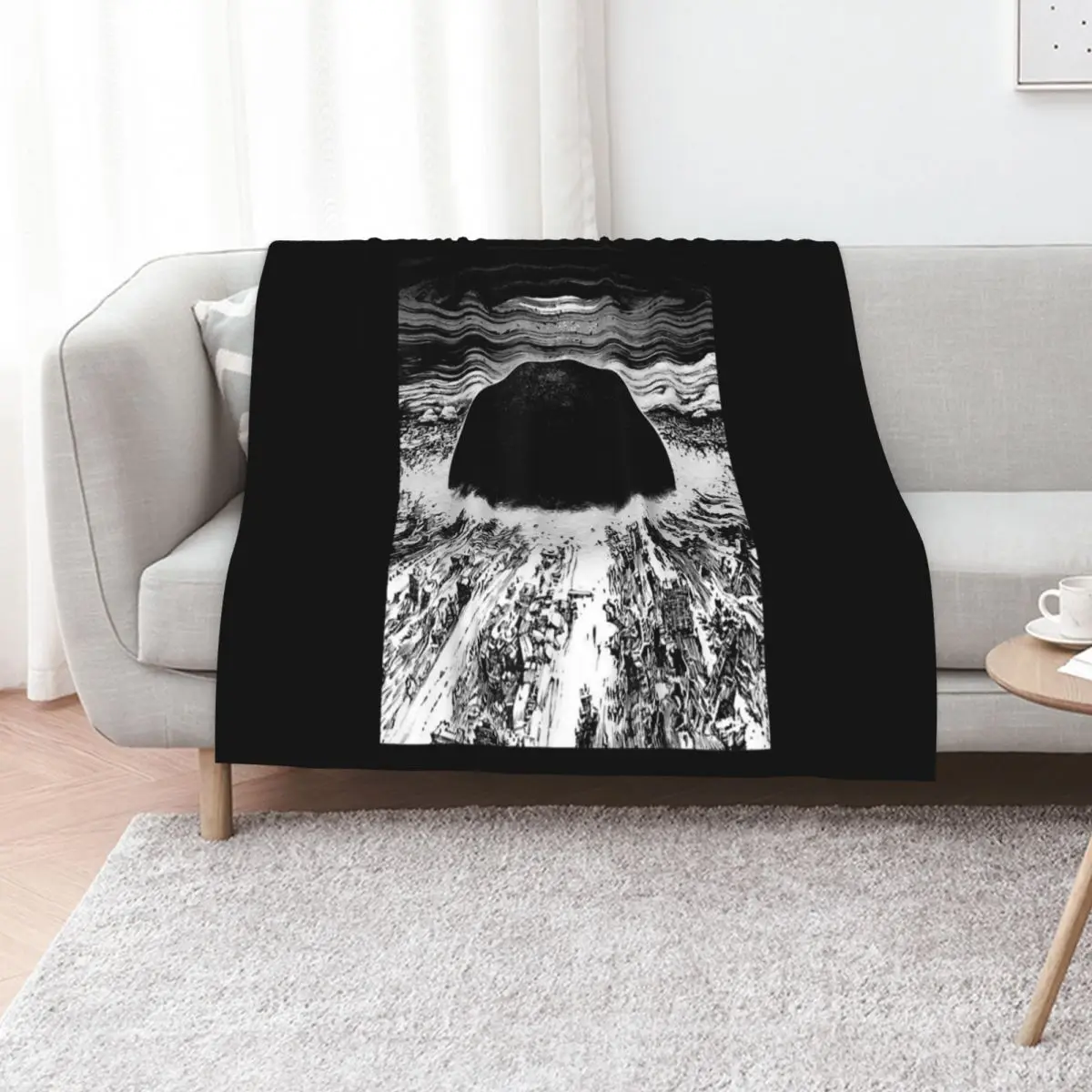 Akiras cyberpunks city explosion Throw Blanket Flannel Fabric Luxury Thicken Loose Custom Blankets For Sofas Cute Blankets