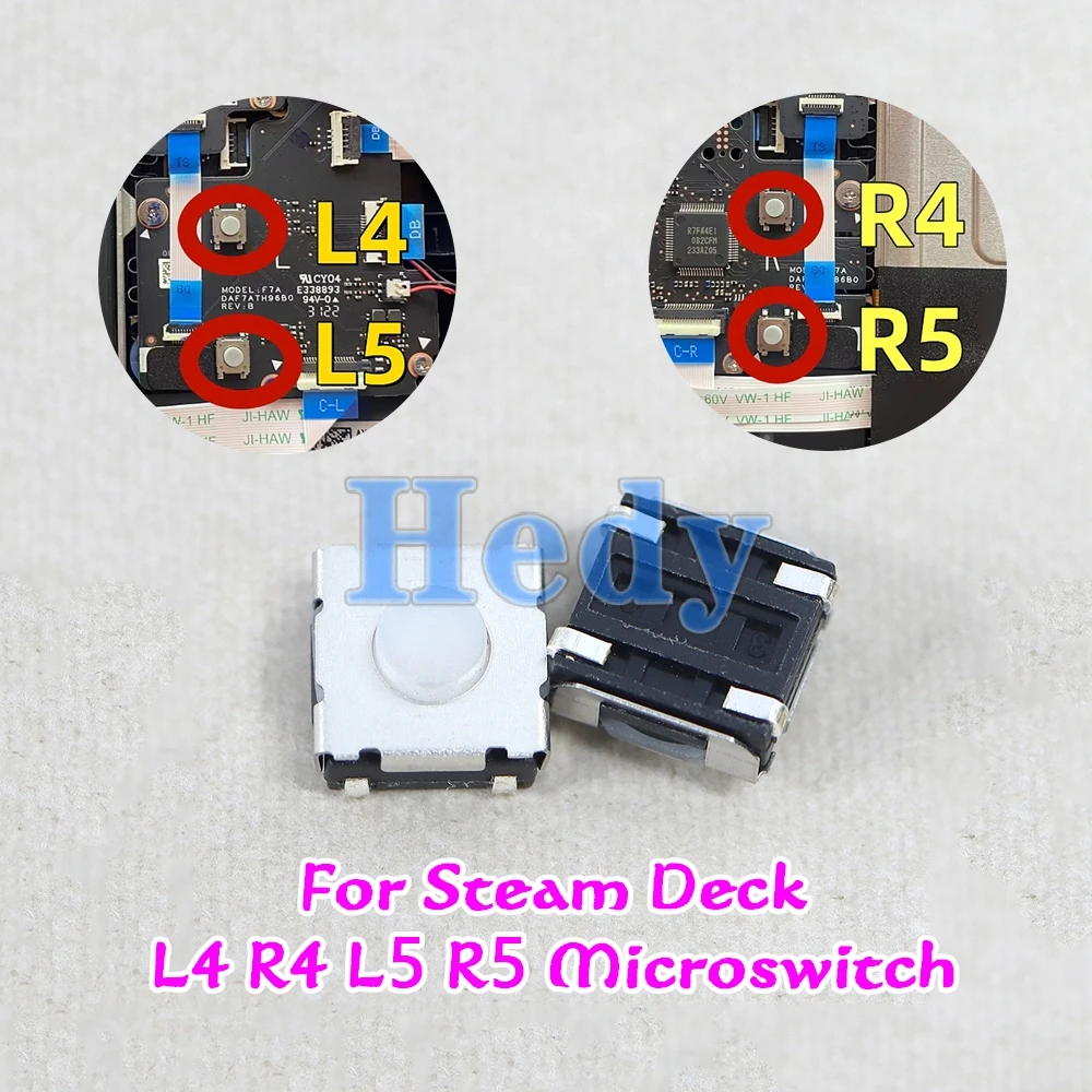 200PCS Microswitch Button For Steam Deck Repair Kit L4 L5 R4 R5 Button Trigger Keys Replacement Parts