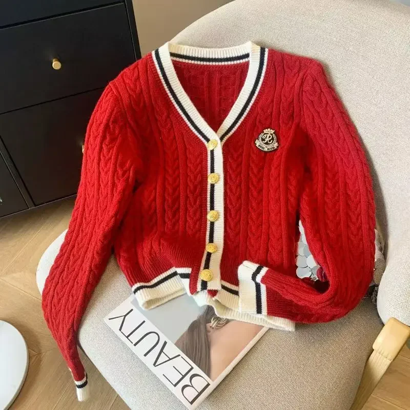 Golf Clothing Korean Golf Sweater Women Golf Wear 2024 Spring New Shirt Women Knit Cardigan Top Golf Supplies