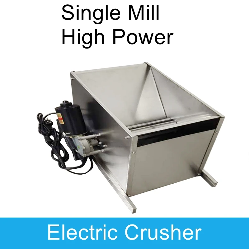 Grape Crusher 304 Stainless Steel Home Wine Making Fruit Wine Tool Electric Single Wheel Crusher