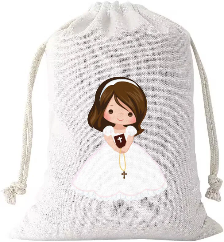 5pcs cross rosary boy girl 1st First Holy Communion party present bags Confirmation Religious decoration welcome thank you gift