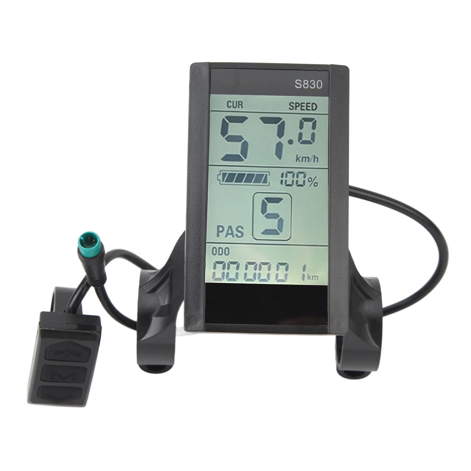 Electric Bike LCD Display Control Panel Electric  LCD Display 5pin Waterproof Connector Easy To Install for Outdoor