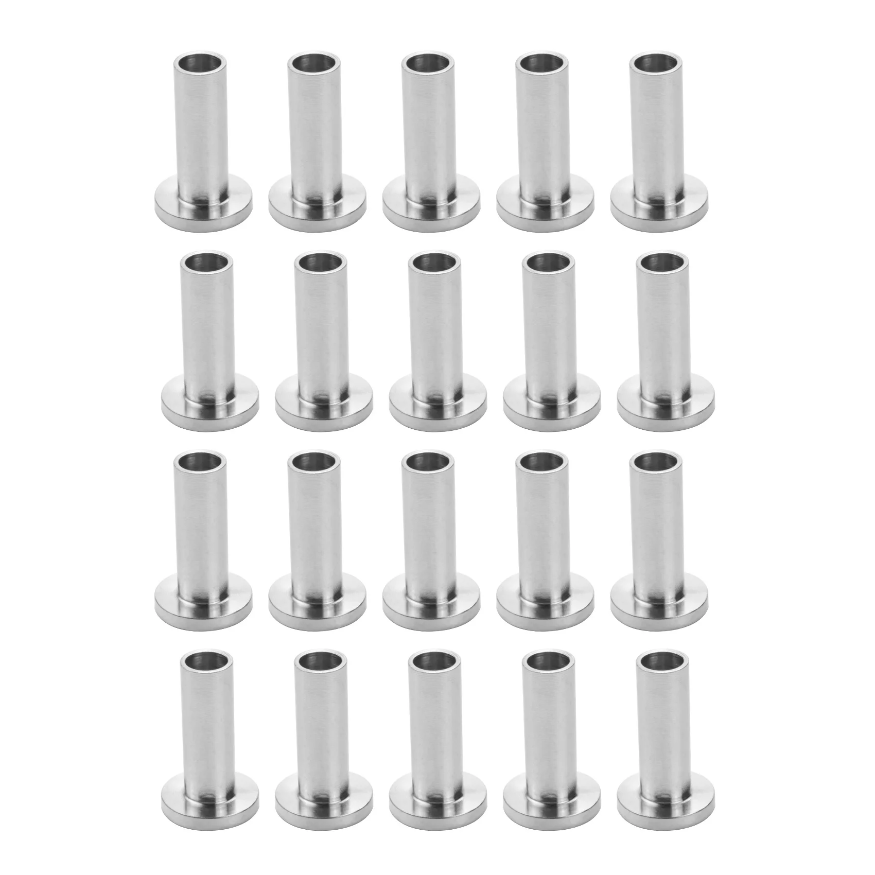 20 Pcs T316 Stainless Steel Protector Sleeves for 1/8Inch 5/32Inch 3/16Inch Cable Railing Kit,Wood Posts,DIY Balustrade