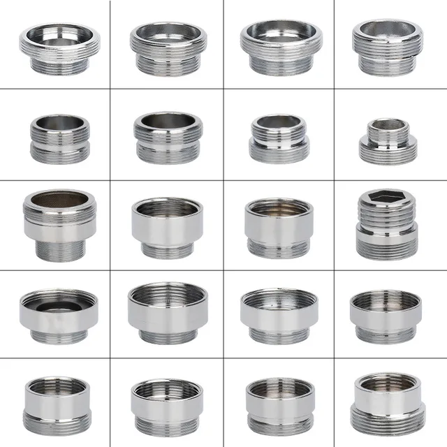 Adapter do kranu 22 Turn 16 18 20 22 24 26 28 30 32mm Wewnętrzny i zewnętrzny gwint do konwersji kranu z drobnym zębem Akcesoria