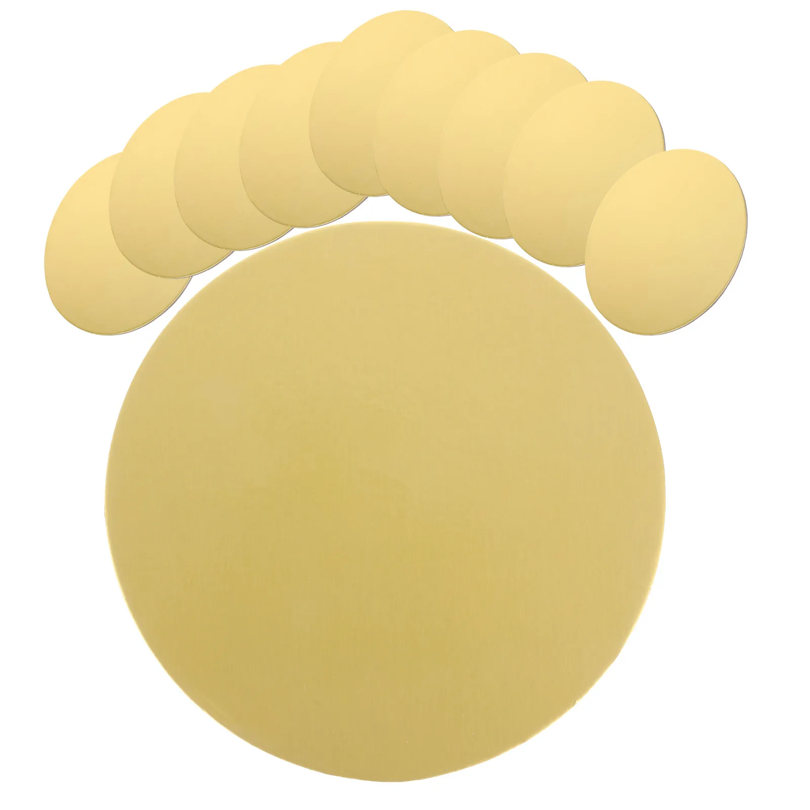 

10pcs Boards Round Thickened Plastic Kraft Paper 3mm Cupcake Display Trays Cake Mats Dessert Bases Mousse Trays